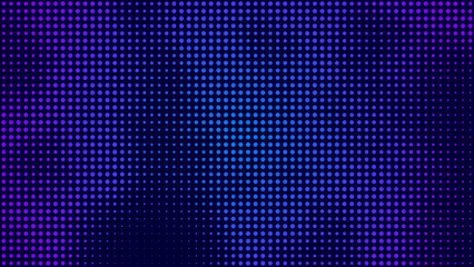 Abstract background with random pattern of blue dots on dark background. Digital technology, futuristic sci-fi concept. Minimalist design. © elena.tres