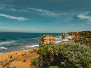 12 Apostles Coastal Landscape on Great Ocean Road, Victoria, Australia