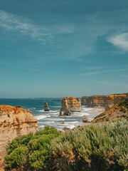 12 Apostles Coastal Landscape on Great Ocean Road, Victoria, Australia