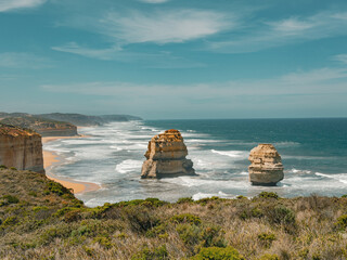 12 Apostles Coastal Landscape on Great Ocean Road, Victoria, Australia