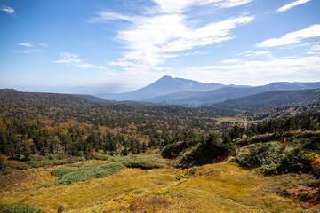 Naklejka premium The scenery at the summit of Mount Hachimantai, Iwate Prefecture, Japan
