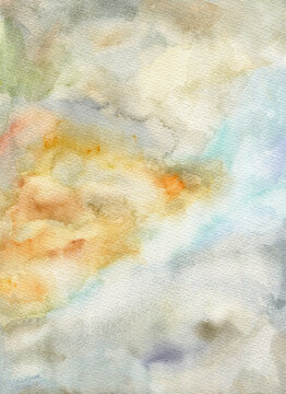 Watercolor warm colors art