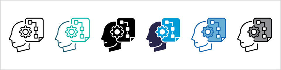 Workflow Single Icon Set Multistyle