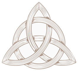 Simple line drawing of a Celtic knot illustrating heritage and ancient symbol