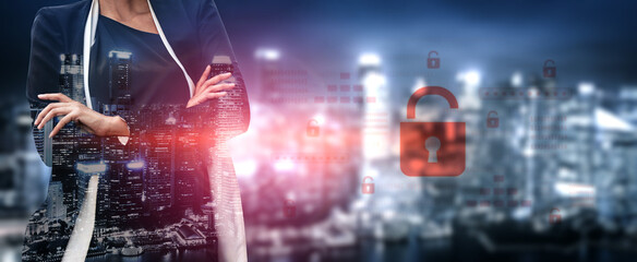 Digital security concept illustrating a cybersecurity breach, with a red unlocked padlock indicating data exposure among secure systems, emphasizing system vulnerability and risk Vouch
