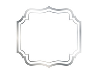 シルバーのシンプルフレーム