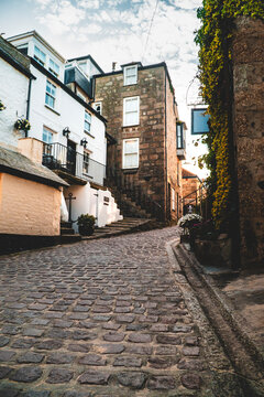 Historic Cobblestone Street - St Ives