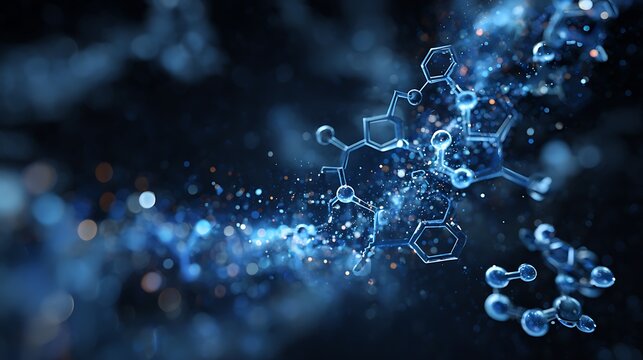 advanced medical AI technology concept, pharmaceutical data visualization - Powered by Adobe