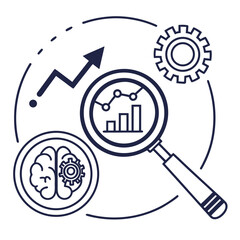 Minimalist Focus Improvement Tool Line Icon on White