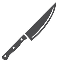 Kitchen chef knife icon, illustration of a cooking utensil in a flat design style