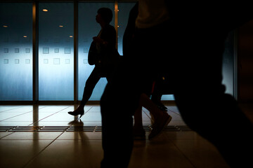 Busy Moments in a City Transit Area During Daytime