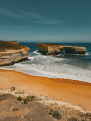 London Bridge Coastal Landscape on Great Ocean Road, Victoria, Australia