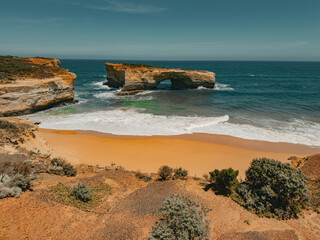 London Bridge Coastal Landscape on Great Ocean Road, Victoria, Australia