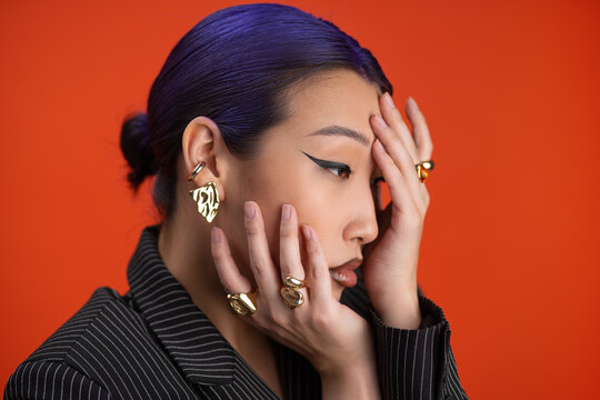Stylish Woman With Trendy Accessories