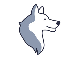 Coyote icon. Zoo icon outline. Simple vector illustration in modern thin line style.