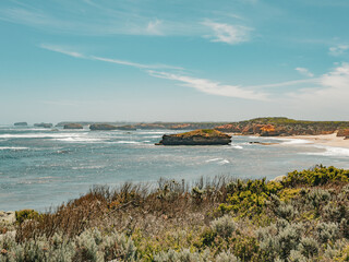 Bay of Islands Coastal Landscape on Great Ocean Road, Victoria, Australia