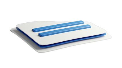 Stack of Files with Blue Fasteners