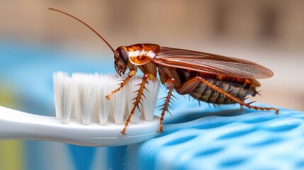 Cockroach on toothbrush (1)