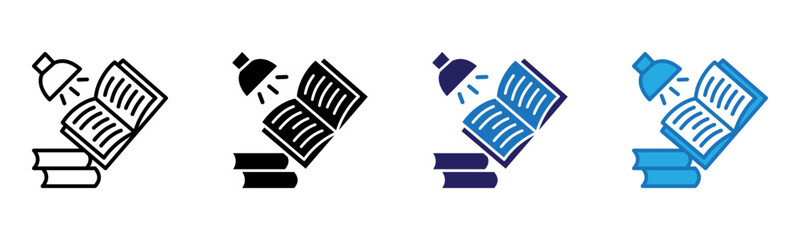 Learn Icon Multi Style Vector Illustration