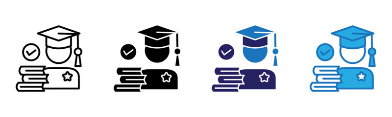 Student Icon Multi Style Vector Illustration