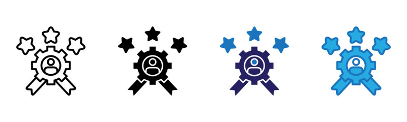 Experience Icon Multi Style Vector Illustration