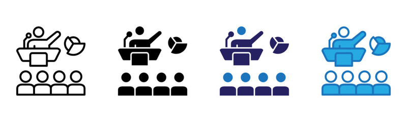 Seminar Icon Multi Style Vector Illustration