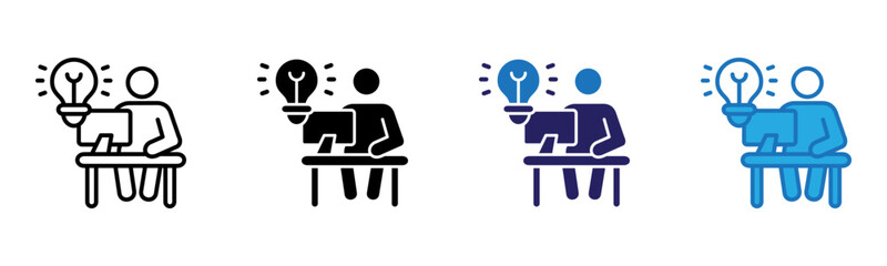 Doing Icon Multi Style Vector Illustration