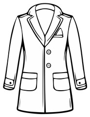 Outlined coat illustration