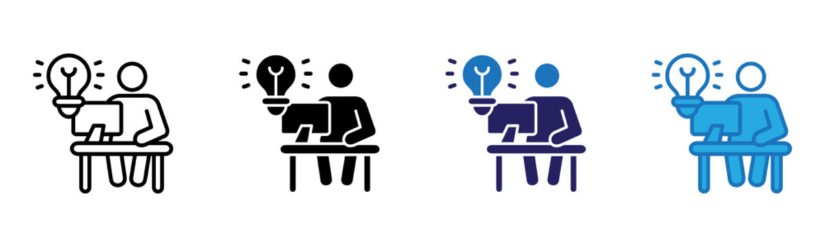 Doing Icon Multi Style Vector Illustration