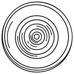 Abstract circular design with concentric lines, geometric pattern, minimal illustration