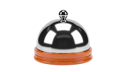 Chrome and Orange Service Bell