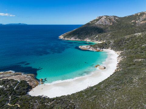 Two Peoples Bay. White sandy beach. Albany. Western Australia.