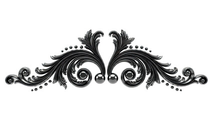Black Ornate Swirl Scrollwork Decoration