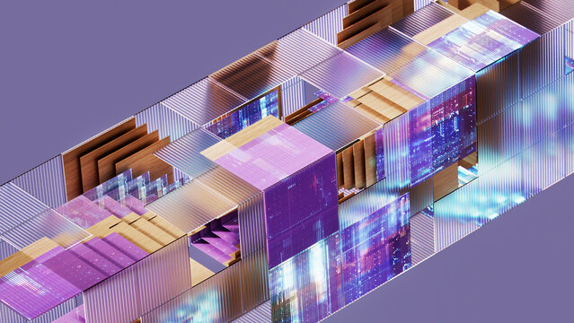 Modular Architecture of Wood and Glass