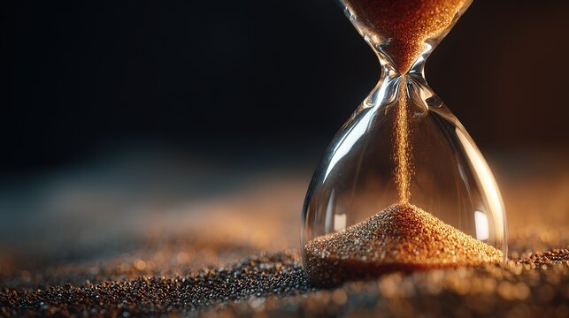 Desk Accessory for Personal Reflection, Cracked Hourglass Serves as a Daily Reminder of Finite Time and Life Priorities