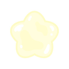 ぷっくり光沢イエロースターボタン⭐︎PNG