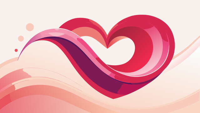Romantic Infinity Heart Symbol Love Eternity Design with vector illustration
