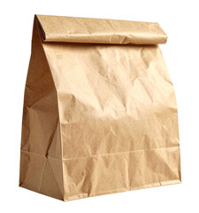 brown wrapped paper bag for bakery or grocery isolated on white