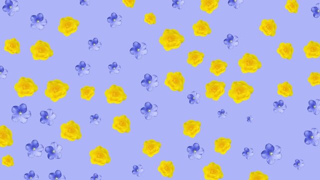 Soft and elegant floral watercolor pattern with pastel blossoms on a pink background, perfect for romantic, decorative, and fashion oriented designs.