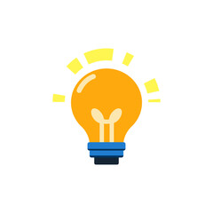 icon of a bright yellow light bulb