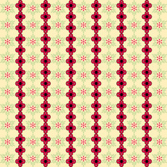 Seamless floral pattern collection featuring abstract botanical flowers and organic flowing shapes. Decorative repeating design with a modern vintage color palette, suitable for textile, fabric