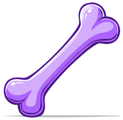 Fototapeta premium Cartoon Dog Bone Illustration, Pet Supply for Animal Treat, Vector Art