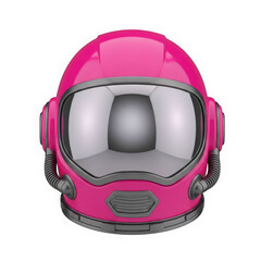 Fototapeta premium Aerospace innovation: striking pink astronaut helmet