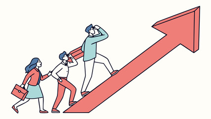 Teamwork Concept of Minimal Flat Icons with White Background