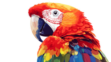 Vibrant Colorful Parrot with Detailed Feathers. © Fandi Comp