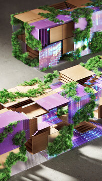Green-Tech Modular Architecture with Living Facades