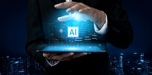AI core technology presented with digital circuit connections, symbolizing AI systems, processing power, and integration into modern digital platforms Vouch