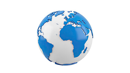 Obraz premium 3D Globe with Continents