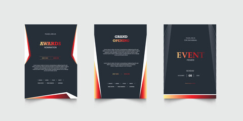 Invitation celebration with golden element decoration for luxury elegant vip royal poster. Luxury wedding invitation card or event set with minimalist gold decoration