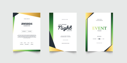 Invitation celebration with golden element decoration for luxury elegant vip royal poster. Luxury wedding invitation card or event set with minimalist gold decoration